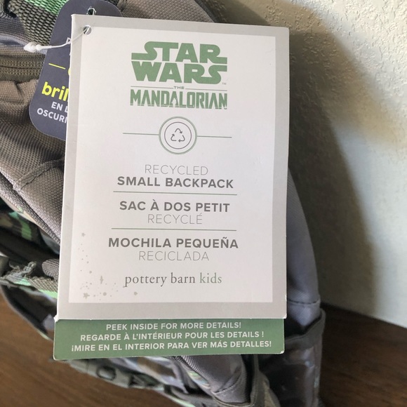 Pottery Barn Mackenzie The Mandalorian Grogu Glow-in-the-Dark Backpack Small - Picture 7 of 10